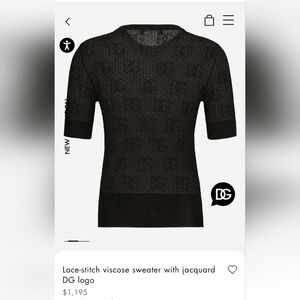 Dolce & Gabbana Black Textured Knit Top
